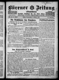 Bürener Zeitung. 1896-1935