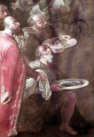 Übergabe der Schlüssel der von den Türken zurückeroberten Schlösser in Ungarn an Herzog Karl von Lothringen vor Mohacz im Jahre 1687