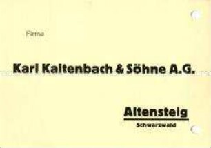 Werbekarte über Kaffeebesteck