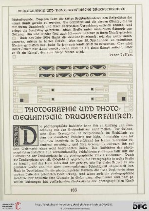 Photographie und photomechanische Druckverfahren