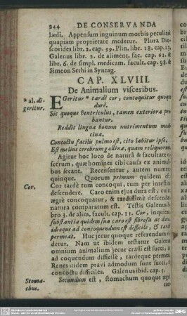 Cap. XLVIII. De Animalium visceribus