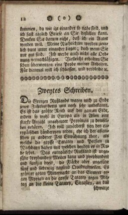 Zweytes Schreiben.