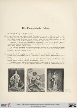Die Florentinische Schule (Nr. 420-423)