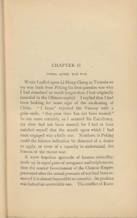 Chapter II. China after the war