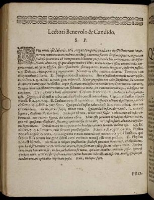 Lectori Benevolo & Candido.