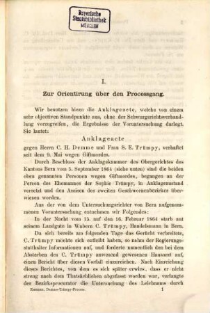 Der Criminal-Process Demme-Trümpy vom gerichtsärztlichen Standpunkte aus dargestellt