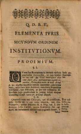 Elementa Ivris Civilis Secvndvm Ordinem Institvtionvm