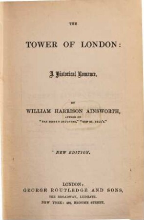 The tower of London : a historical romance