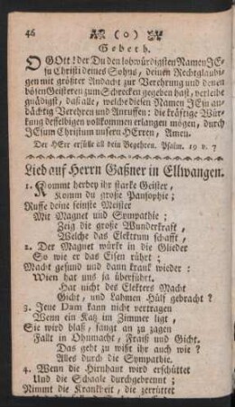 Lied auf Herrn Gaßner in Ellwangen