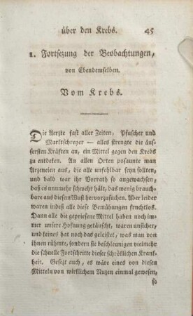 Vom Krebs.