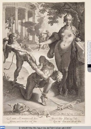 [Venus und Amor den Merkur fesselnd; Venus and Amor binding Mercury]