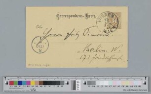 Brief an Fritz Simrock