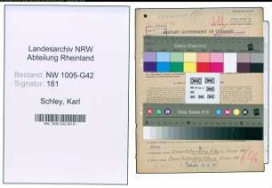 Entnazifizierung Karl Schley , geb. 23.04.1905 (Schlosser)