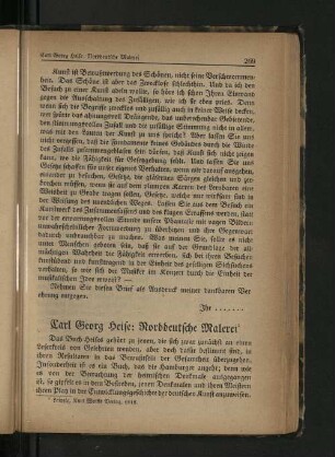 Carl Georg Heise: Norddeutsche Malerei