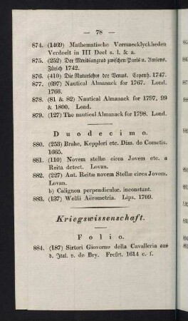 78-80, Kriegswissenschaft