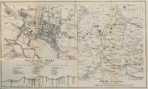 Plan der Stadt Fulda