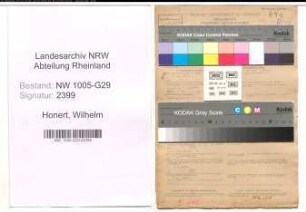 Entnazifizierung Wilhelm Honert , geb. 29.05.1891 (Bahnsekretaer)