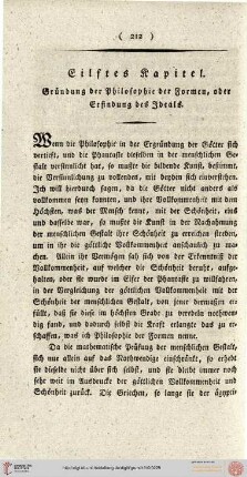 Eilftes Kapitel