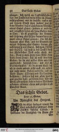 Das sechste Gebot