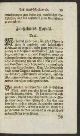 Funfzehntes Capitel.