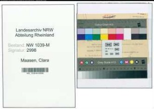 Entnazifizierung Clara Maasen , geb. 00.00.0000 ()