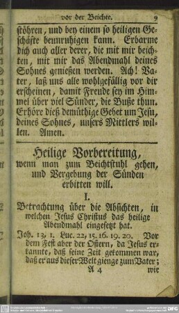 Heilige Vorbereitung, wenn man zum Beichtstuhl gehen, und Vergebung der Sünden erbitten will