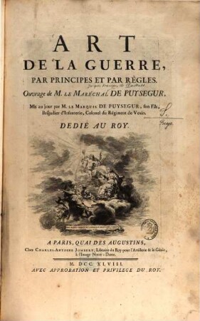 Art de la guerre : par principes et par règles, 1