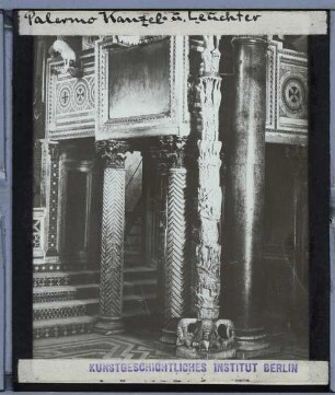 Palermo, Cappella Palatina : Kanzel und Leuchter