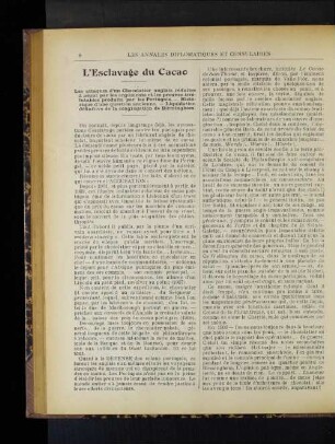L'Esclavage du Cacao