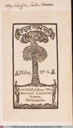 Exlibris des Ludwig Christoph Scheffer