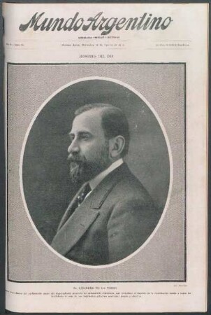 Hombres del día [Fotografía] : Dr. Lisandro de la Torre