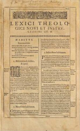 Thesavrvs Novvs Vtrivsqve Theologiae Theoricae Et Practicae : Ex Scriptvra Sacra, SS. Conciliis, Ivre Canonico, Doctoribvs Ecclesiae, alijsq[ue] Theologis, Canonistis, Historicis, varijsq[ue] Scriptoribus optimis ac probatissimis Conscriptus: Et instar Lexici Theologici ordinatißimè ac luculentißimè (vt facile poßit inueniri quod quaeritur) digestus. Opvs Non Solvm Theologiae Et Jvris Canonici Stvdiosis. Sed Et Concionatoribvs, Confessariis, alijsq[ue] multis; tam ad Fidem, ... Consolationem accommodatißimum. Omnis Scriptura diuinitùs inspirata, vtilis est ad docendum, ad corrigendum, ad corripiendum, ad erudiendum in Iustitia: et perfectus fit homo Dei ad omne opus bonum instructus, 2