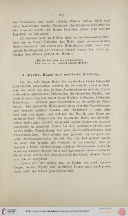 4. Mystik, Kunst und weltliche Dichtung