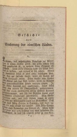 Geschichte der Eroberung der römischen Länder