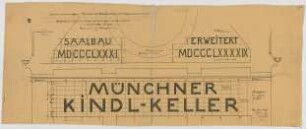 Thiersch, Friedrich von; München; Münchner - Kindl - Keller, Erweiterungsbau - Schriften (Ansichten)