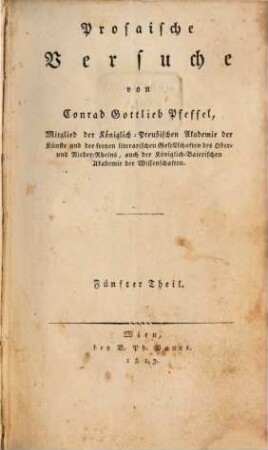 Prosaische Versuche, 5