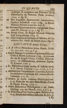 173-208, In Octavo & minori Forma