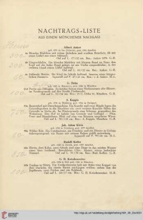 Nachtragsliste