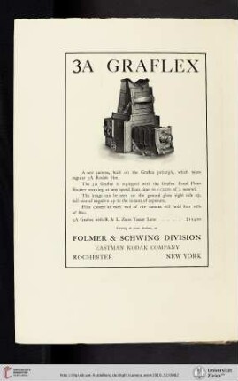 Folmer & Schwing Division, Eastman Kodak Company [3A Graflex Camera]