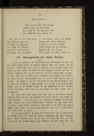 100. Bauerngedanken über Gottes Vorsorge.