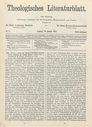 17-19 [Rezension] Zahn, Theodor von, Altes und Neues in Vorträgen und kleineren Aufsätzen für weitere Kreise
