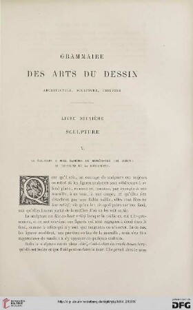 17: Grammaire des arts du dessin, 2, Sculpture, 5-7 : architecture, sculpture, peinture