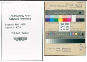 Entnazifizierung Walter Feldhoff , geb. 19.10.1898 (Ingenieur)
