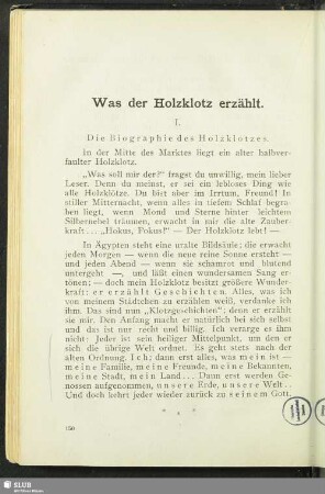 Was der Holzklotz erzählt