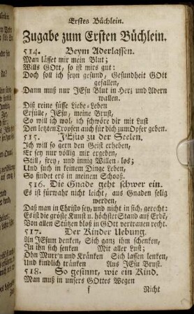 Zugabe zum Ersten Büchlein.