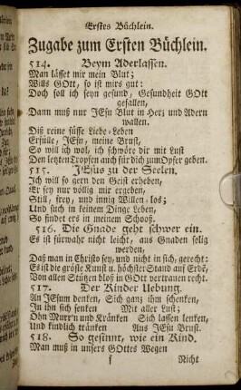 Zugabe zum Ersten Büchlein.