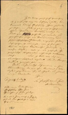 5-10-19-20.0000: Schroedter, Adolf, Maler und Kupferstecher; diverse Schreiben ff.: Betr. Mitteilung seiner Verlobung