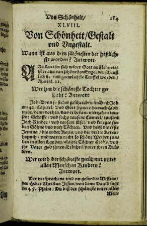 XLVIII. Von Schönheit/ Gestalt und Ungestalt.