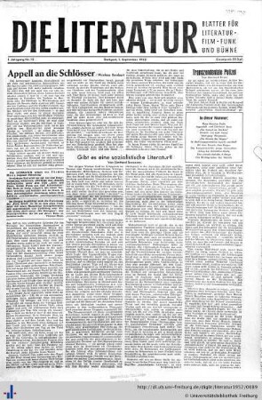Nr. 12, 1. September 1952