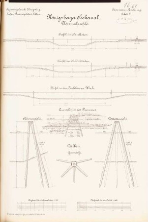 Königsberger Seekanal: Grundriss, Schnitte, Details 1:500, 1:100